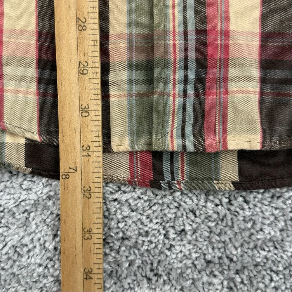 Vintage Polo Ralph Lauren Shirt Men's M Plaid Elbow Patch Chest Pockets Field